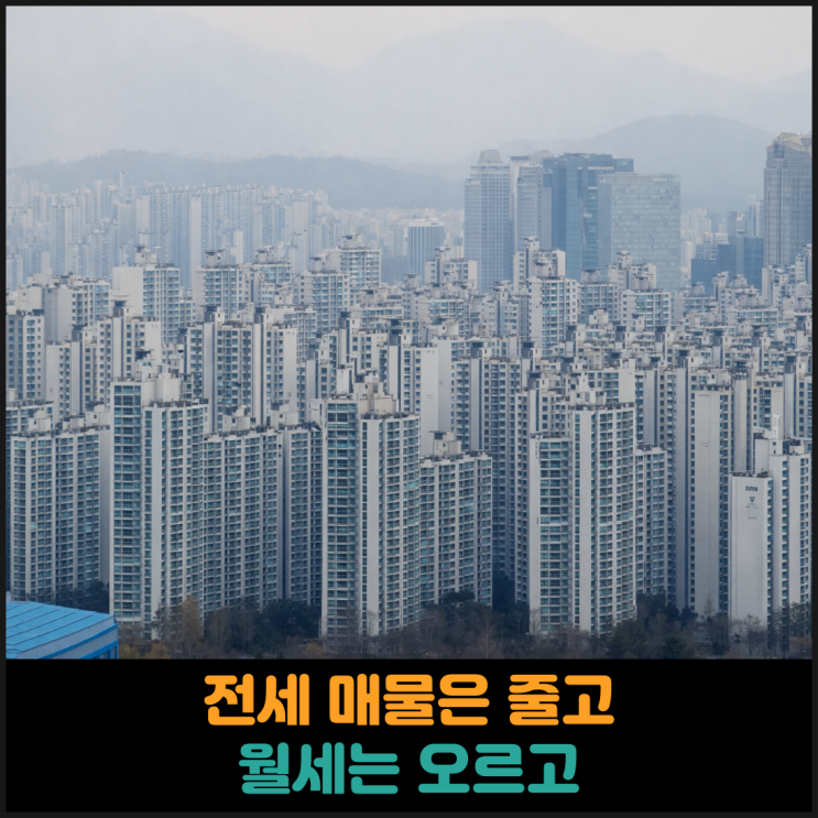  전세 매물은 줄고 월세는 오르고 세입자 주거난 심화