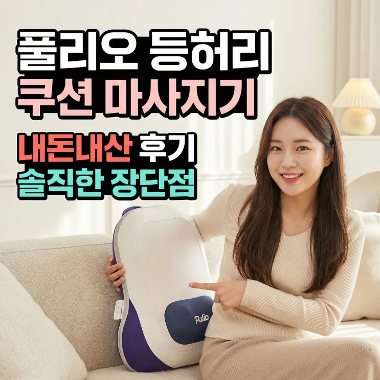  풀리오 등허리 쿠션 마사지기 후기 장단점 안마의자 대신?