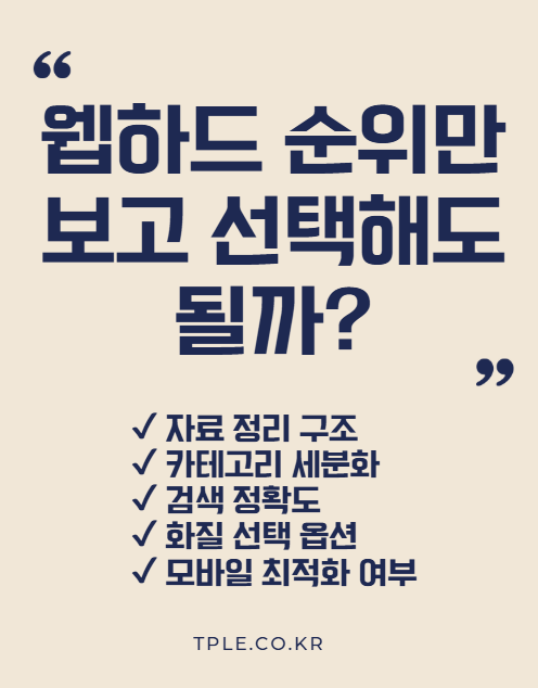  웹하드 순위만 보고 선택하면 위험한 이유, 최신영화 찾다 놓치는 부분