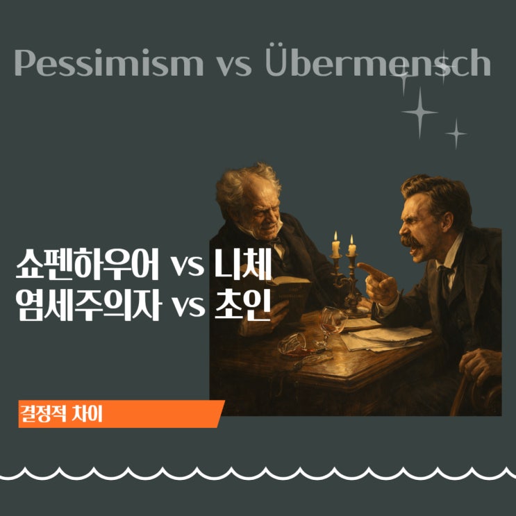  고통을 내려놓을까, 태울까? 쇼펜하우어 vs 니체 차이 한눈에 정리