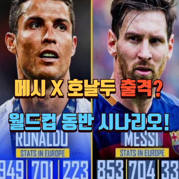 "이쯤 되면 노욕 아닌 투혼" 메시x호날두, 2026년 월드컵 동반 출격 시나리오