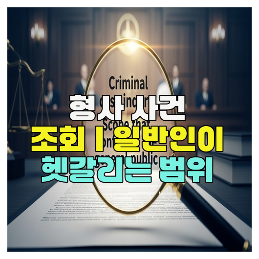  형사 사건 조회｜일반인이 헷갈리는 범위
