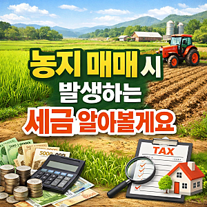 농지 매매 시 발생하는 세금 한번에 정리해드릴게요