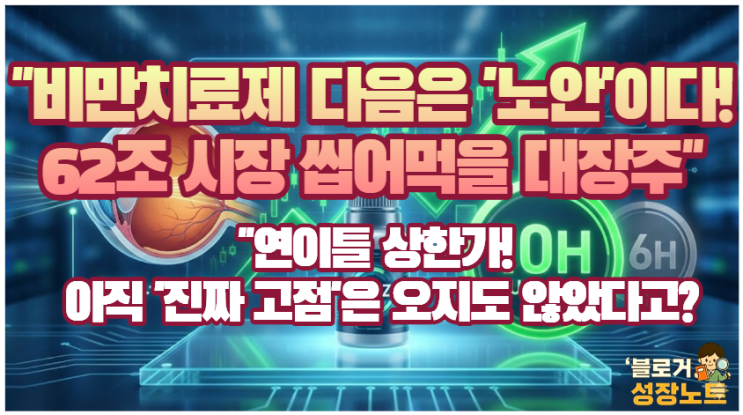  이틀 연속 상한가!  광동제약 유베지 주가 전망과 FDA승인 / 62조 노안 시장의 비밀