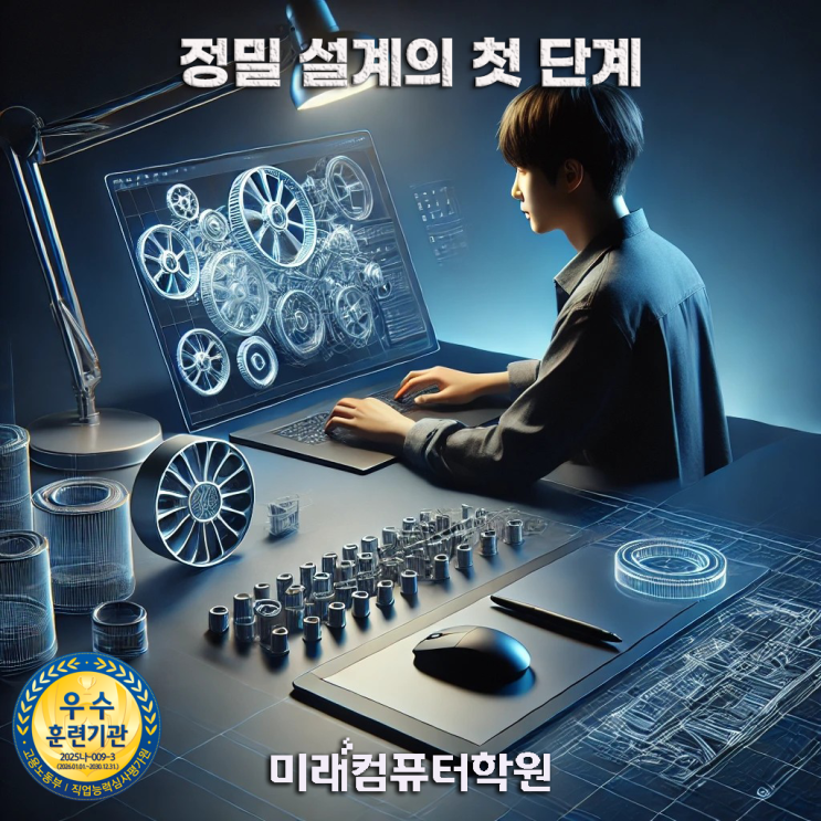   부산·김해국비지원 3D모델링 제품설계 실무자 양성과정! AutoCAD·Inventor·CATIA·Fusion 배우고 자격증 취득 후 설계직 취업까지