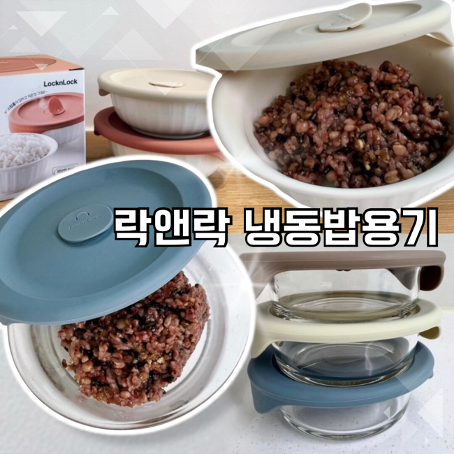 락앤락 바로한끼 || 냉동 밥용기 도자기밥공기 vs 내열유리밥공기