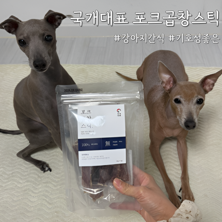  강아지 수제영양간식 추천 [국개대표 포크곱창스틱] 기호성좋은강아지간식 후기