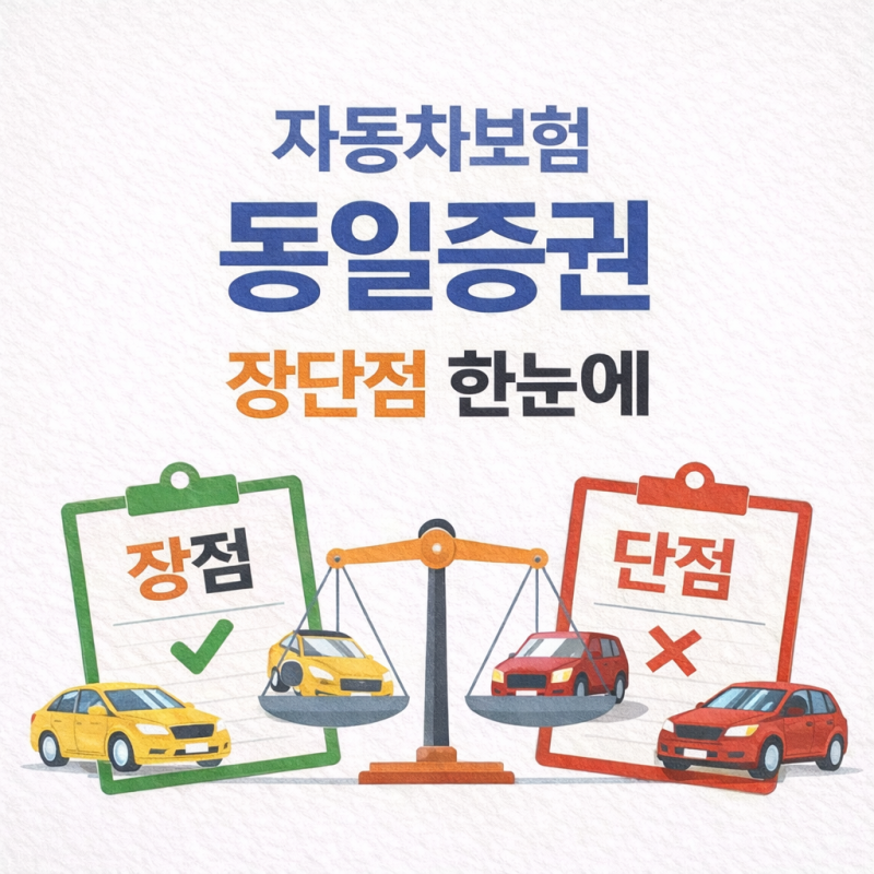 자동차보험 ‘동일증권’이란? 장단점·조건·가입방법 한 번에 정리