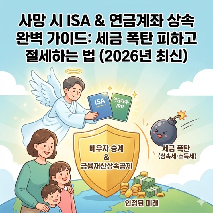  사망 시 ISA·연금계좌(IRP) 상속 절차와 세금 폭탄 피하는 배우자 승계 꿀팁