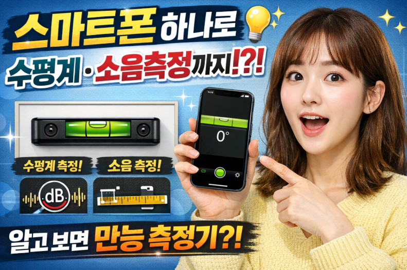 스마트폰 하나로 수평계·소음측정까지? 숨겨진 기능 공개 ✨