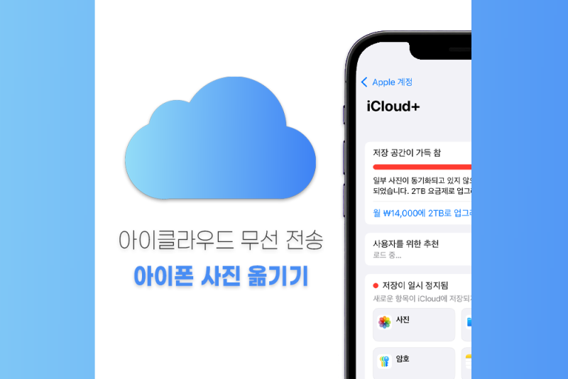 아이폰 사진 옮기기, 아이클라우드 무선 전송