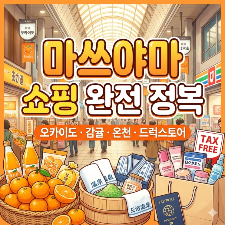  마쓰야마 쇼핑 가이드 (2026년 오카이도 상점가 및 기념품 추천)