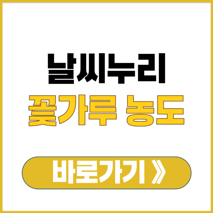  기상청 날씨누리 꽃가루 농도 위험 지수 4단계 확인 조회 보는 방법