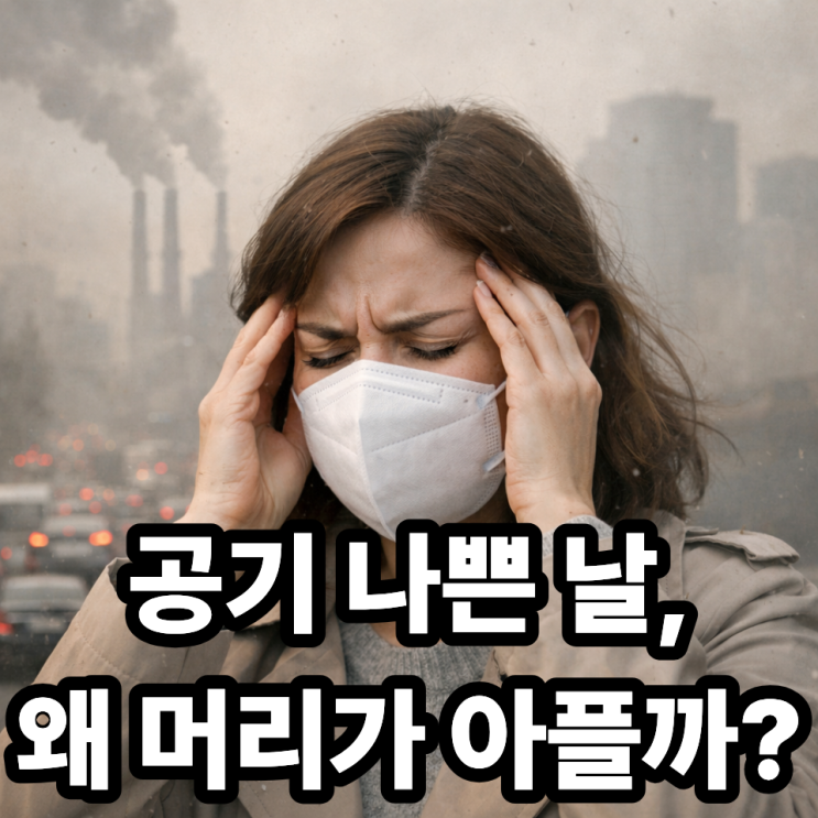  미세먼지 심한 날 두통이 생기는 원인  공기 나쁜 날 머리가 아픈 이유
