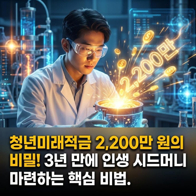  청년미래적금 2,200만 원의 비밀! 3년 만에 인생 시드머니 마련하는 핵심 비법.