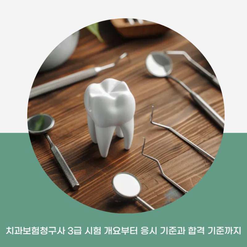 치과보험청구사 3급 시험 개요부터 응시 기준과 합격 기준까지