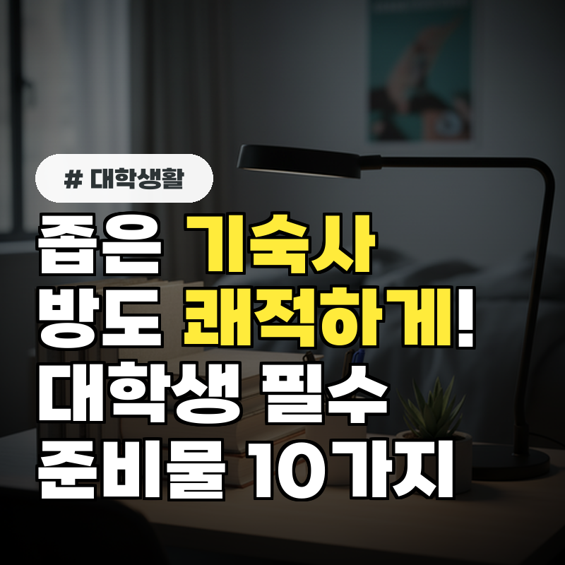 좁은 기숙사 방, 대학생이라면 이 10가지로 쾌적하게!
