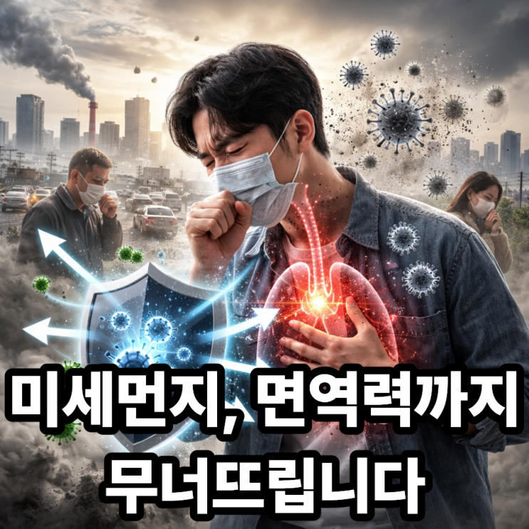  미세먼지와 면역력 저하의 상관관계 ️ 왜 공기 나쁜 날마다 몸이 더 약해질까?