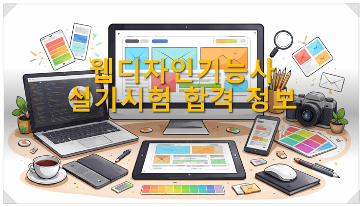  웹디자인기능사 실기시험 합격 정보