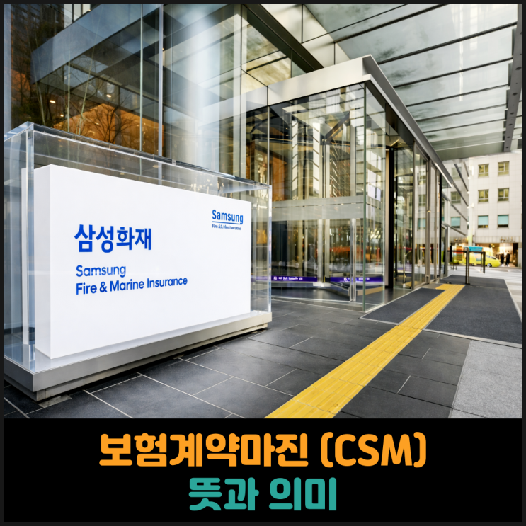  보험계약마진(CSM) 뜻과 의미