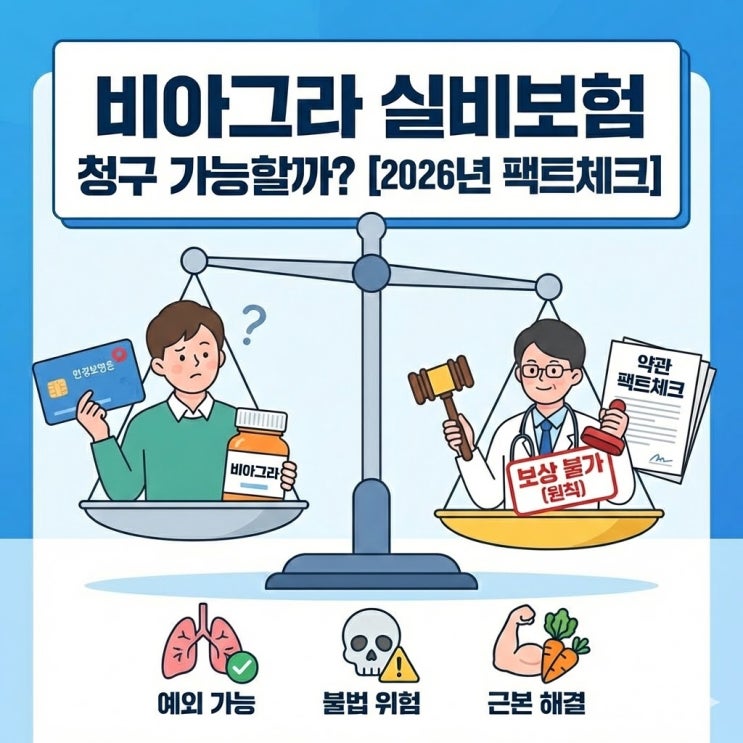  비아그라, 시알리스(발기부전 치료제) 실비보험 청구 가능할까? 처방 비용부터 약관 팩트 체크 완벽 정리