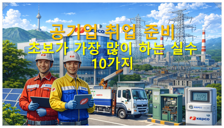  공기업 취업 준비 초보가 가장 많이 하는 실수 10가지