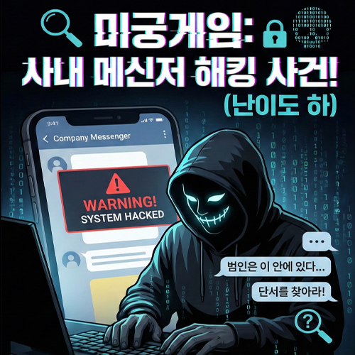  [웹 방탈출/미궁게임] 야근 중 도착한 소름 돋는 메시지... '사내 메신저 해킹 사건'
