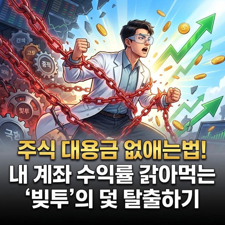  주식 대용금 없애는법! 내 계좌 수익률 갉아먹는 '빚투'의 덫 탈출하기.