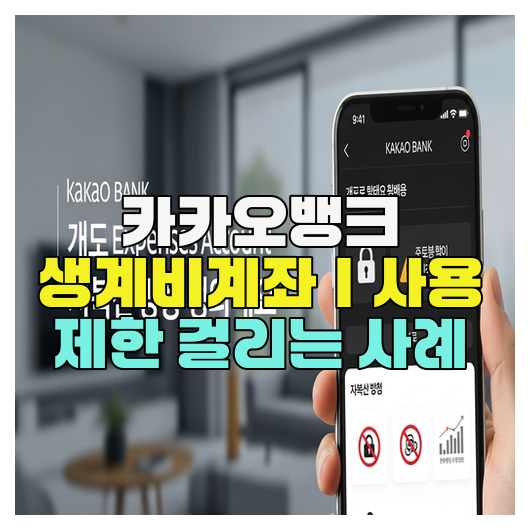  카카오뱅크 생계비계좌｜사용 제한 걸리는 사례