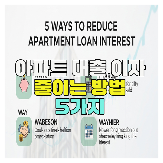  아파트 대출 이자 줄이는 방법 5가지