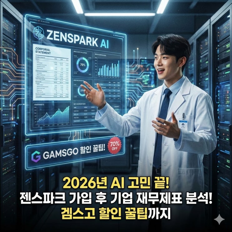  젠스파크 가입 후 기업 재무제표 분석! 겜스고 할인 꿀팁까지