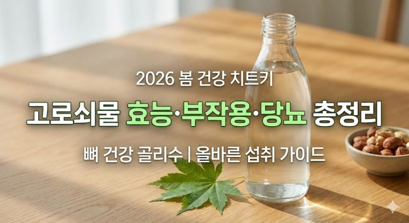 2026 고로쇠물 효능과 부작용, 당뇨 환자도 마셔도 될까?