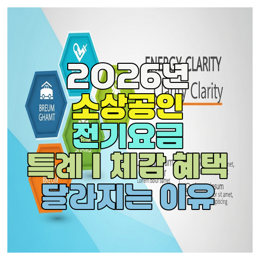  2026년 소상공인 전기요금 특례｜체감 혜택 달라지는 이유