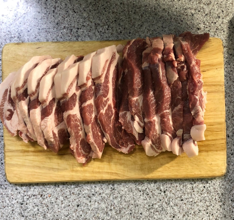 코스트코 목살 원육 손질 및 보관 :: 칼만 있으면 가능~