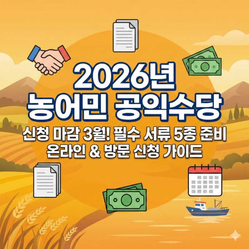농어민 공익수당 신청 방법 및 필수 서류 2026 가이드
