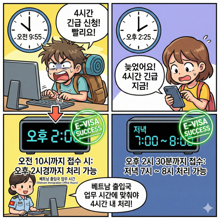  베트남 긴급 비자 무조건 4시간이 답일까? (당일, 2일 비교)