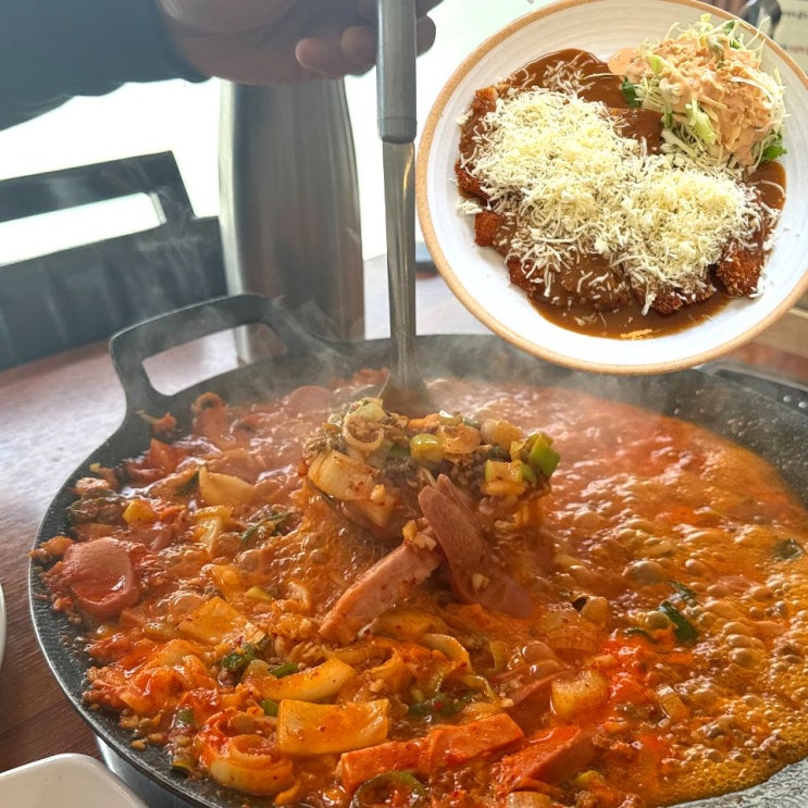  대전 중리동 맛집 돈까스 주는 부대찌개 중리옥 솔직 후기