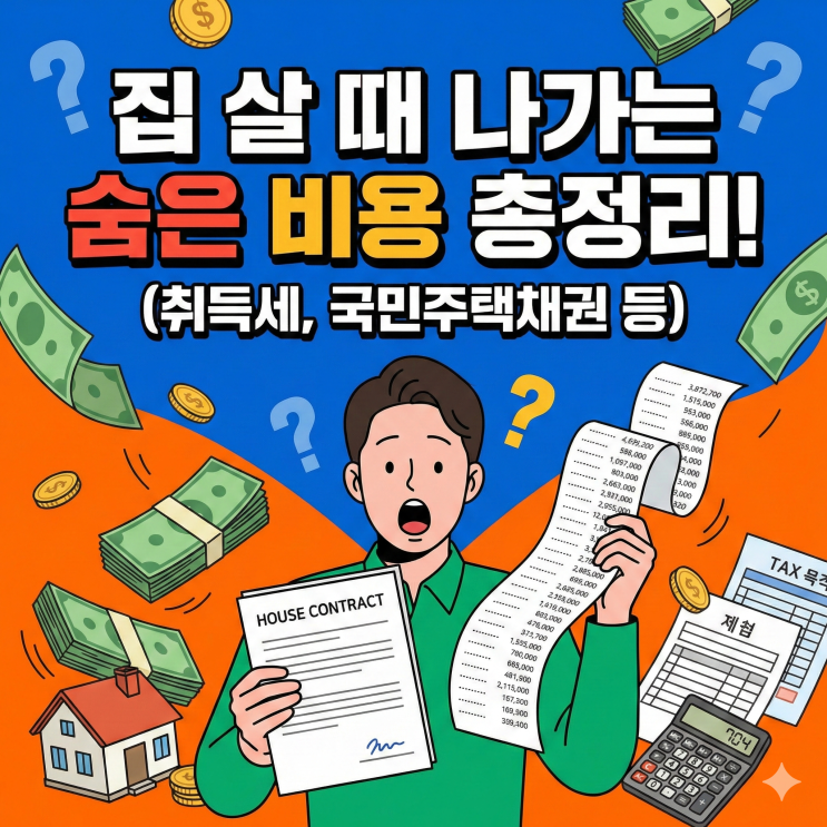  집 살 때 나가는 숨은 비용 총정리! (아파트 취득세, 국민주택채권 등)