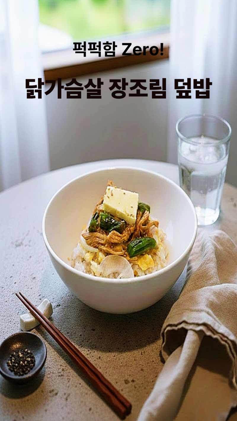 퍽퍽함 Zero! 촉촉한 닭가슴살 간장 장조림 덮밥 황금레시피 (버터 달걀 꿀조합)