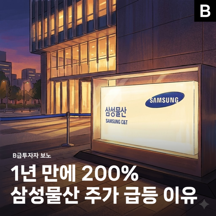 "1년 만에 200%" <b>삼성</b>물산 주가 계속 상승하는 이유는?