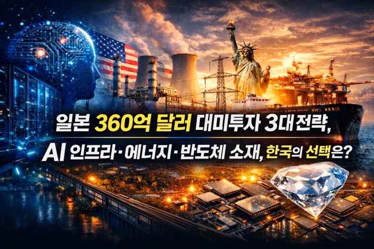  일본 360억 달러 대미 투자 3대 전략, AI 인프라·에너지·반도체 소재, 한국의 선택은?