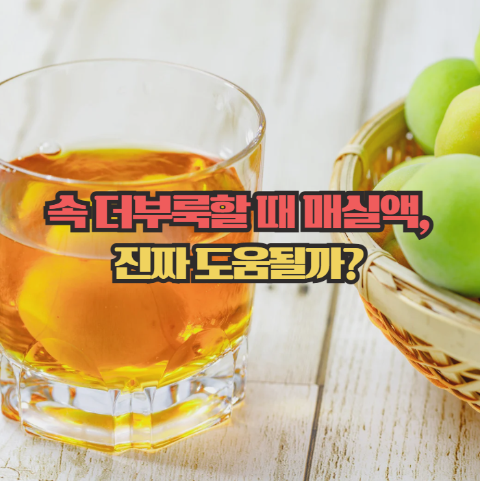  매실액 효능 6가지, 속 더부룩할 때 정말 도움이 될까?