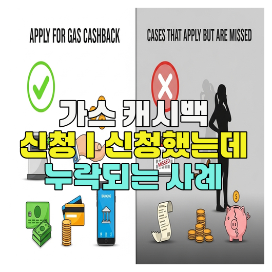  가스 캐시백 신청｜신청했는데 누락되는 사례
