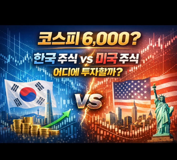  코스피 6,000 가능할까? 한국 vs 미국 투자