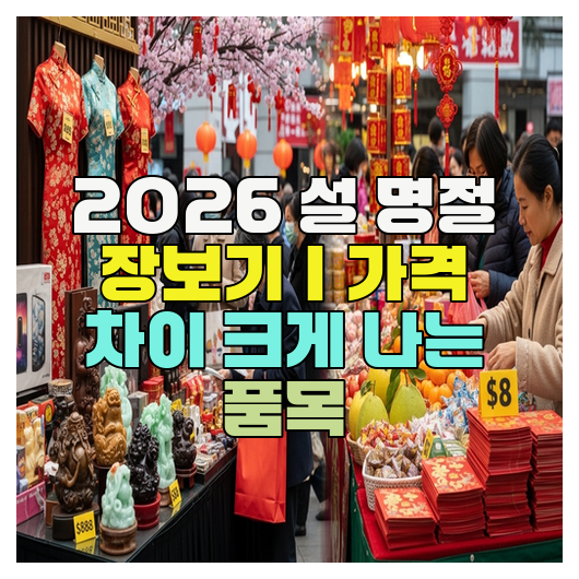  2026 설 명절 장보기｜가격 차이 크게 나는 품목