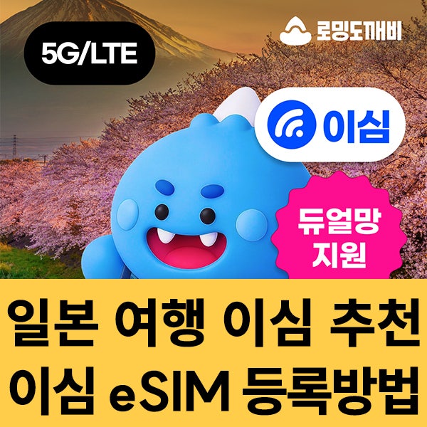 일본 오사카 3박4일 가족여행 후기(2)-일본 여행 이심 추천 로밍도깨비 eSIM 등록방법