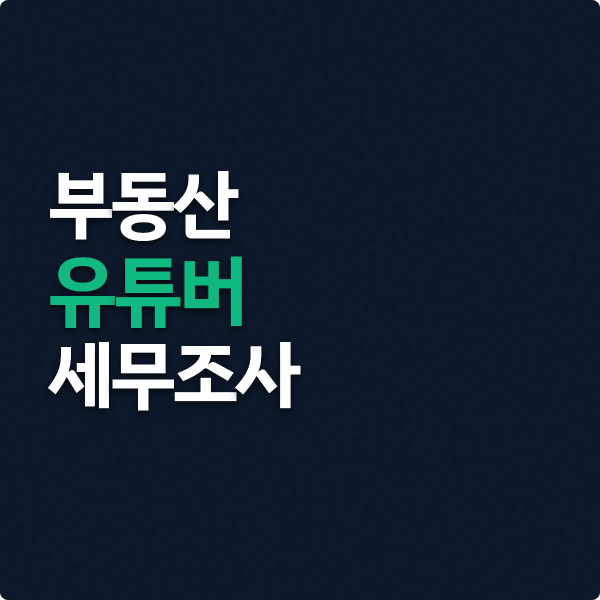  부동산 유튜버 세무조사 핵심정리(유튜버 16명)