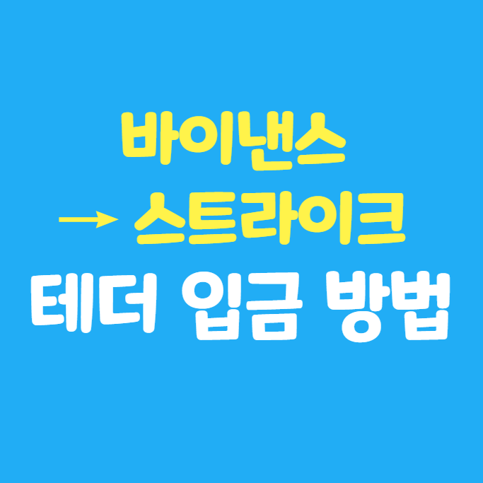 비트코인 자동매수 2편) 바이낸스 → 스트라이크 테더 USDT 입금 방법 : 최소 수량 출금 수수료 총정리