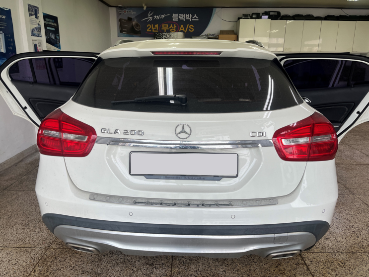  수원 벤츠 GLA200 안드로이드 올인원 교체 NTG4500AB 탈거 큐로이300 아틀란 네비게이션 시공