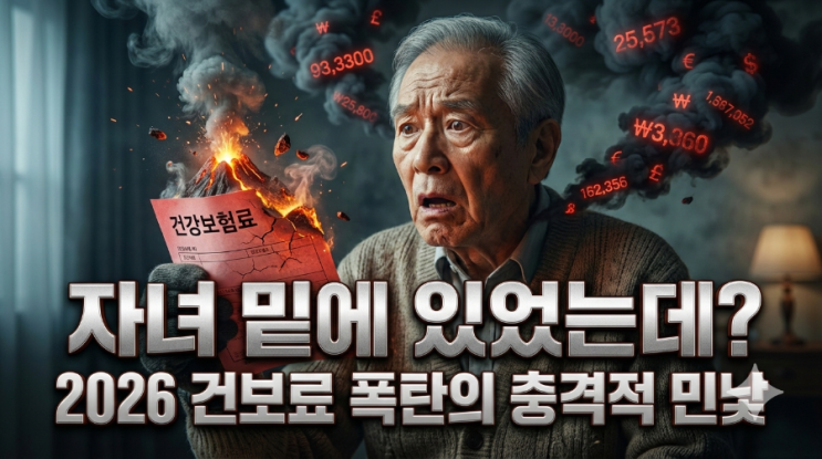  "자녀 밑에 있었는데 월 20만 원?" 2026 건보료 피부양자 자격 박탈의 충격적 민낯